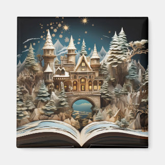 Christmas Storybook Castle Pop-Up Wonderland Magnet
