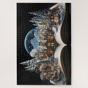 Christmas Storybook Snow-Globe Village Jigsaw Puzzle