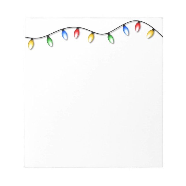 Christmas String Lights Note Pad (Front)