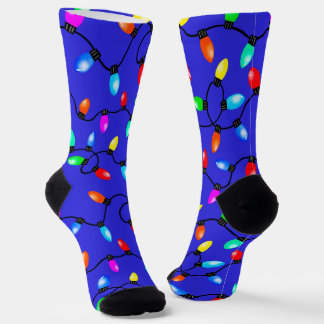 Christmas String Lights Pattern Socks