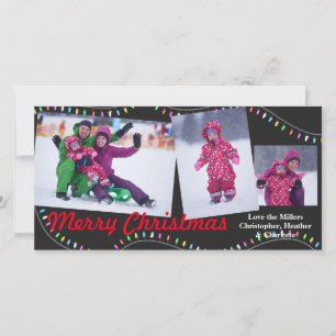 Christmas String of Lights - Christmas Photocard Holiday Card