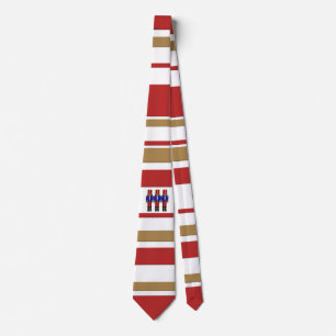 christmas stripe with nutcracker design tie