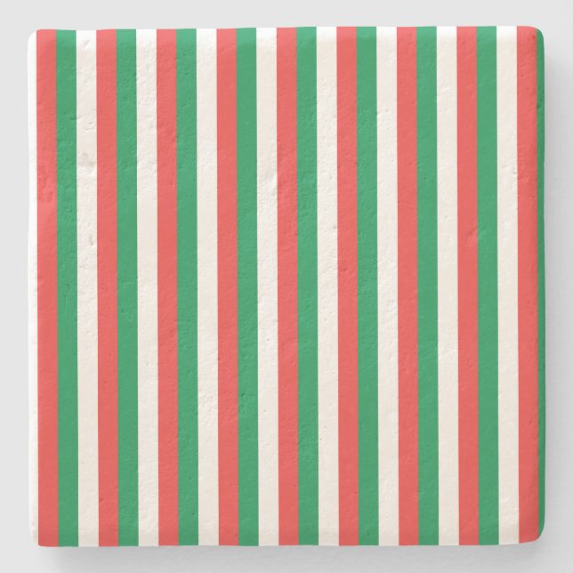 Christmas Striped coaster (Front)