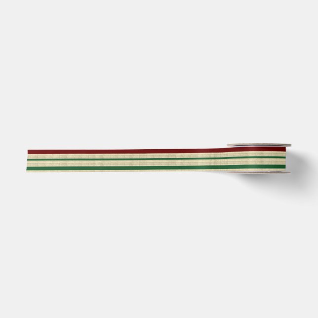 Christmas striped satin ribbon (Front)