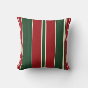Christmas Stripes-12-Sq Throw Pillow