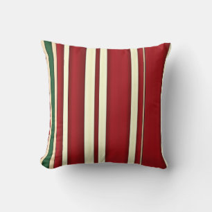 Christmas Stripes-16-Sq Throw Pillow