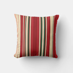 Christmas Stripes-22-Sq Throw Pillow
