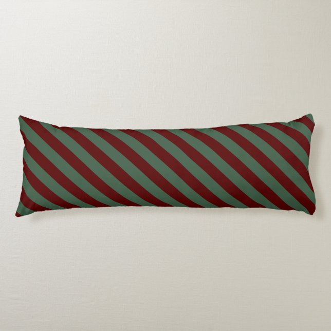 Christmas Stripes Body Pillow (Front)