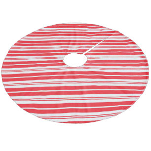 Christmas Stripes Fleece Tree Skirt