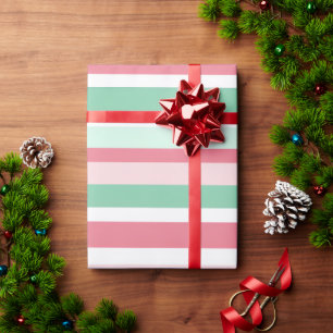 Christmas Stripes Pattern Wrapping Paper
