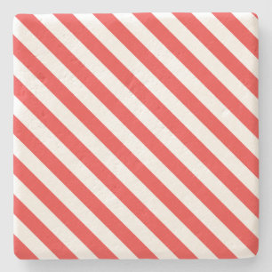 Christmas Stripes Square Coaster