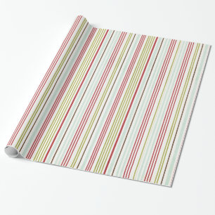 Christmas Stripes Stripe Striped Wrapping Paper