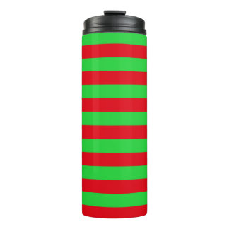 Christmas Stripes Thermal Tumbler
