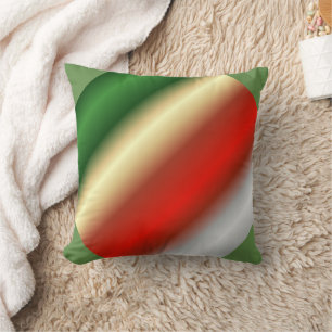 Christmas Stripes Throw Pillow