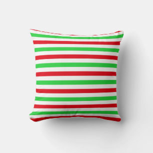 Christmas Stripes Throw Pllow 2 Pillow
