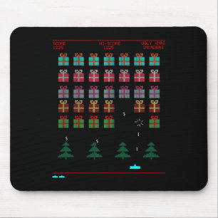 Christmas Style Retro Video Game  Mouse Pad