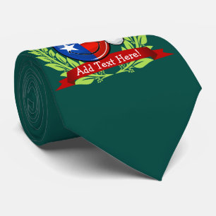 Christmas Style Smiling Texas Flag Tie