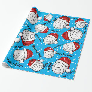 Christmas Style Volleyball Wrapping Paper