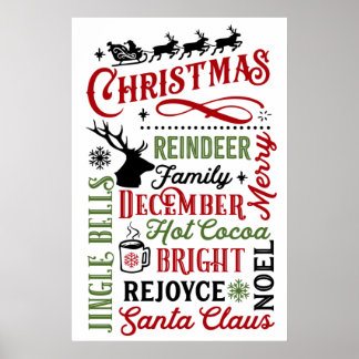 Christmas Subway Poster