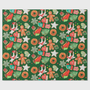 Christmas Sugar Cookie & Gingerbread Wrapping Paper