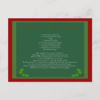 Christmas Sugar Cookie Recipe Postcard