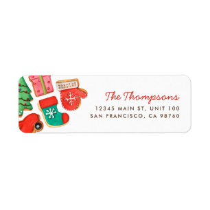 Christmas Sugar Cookie Return Address Label