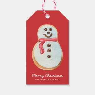 Christmas Sugar Cookie Snowman Gift Tags