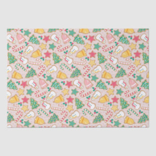 Christmas Sugar Cookie Snowmen Candy Canes Tissue Paper