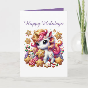 Christmas sugar cookies unicorn customizable  holiday card