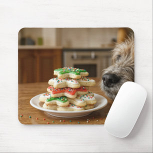 Christmas Sugar Cookies With Dog's Nose Mouse Pad
