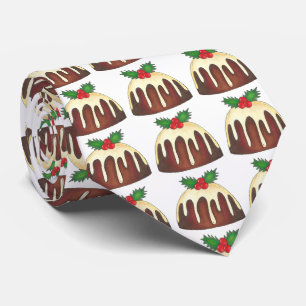 Christmas Sugar Plum Pudding Holiday Dessert Tie