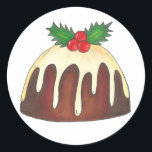 Christmas Sugar Plum Pudding Holiday Stickers<br><div class="desc">Sticker features an original marker illustration of a delicious plum pudding. Perfect for Thanksgiving or Christmas mailings or craft projects!</div>