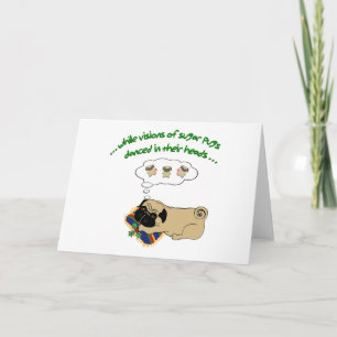 Christmas Sugar Pug Holiday Card