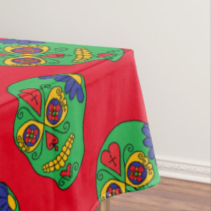 Christmas Sugar Skulls Tablecloth