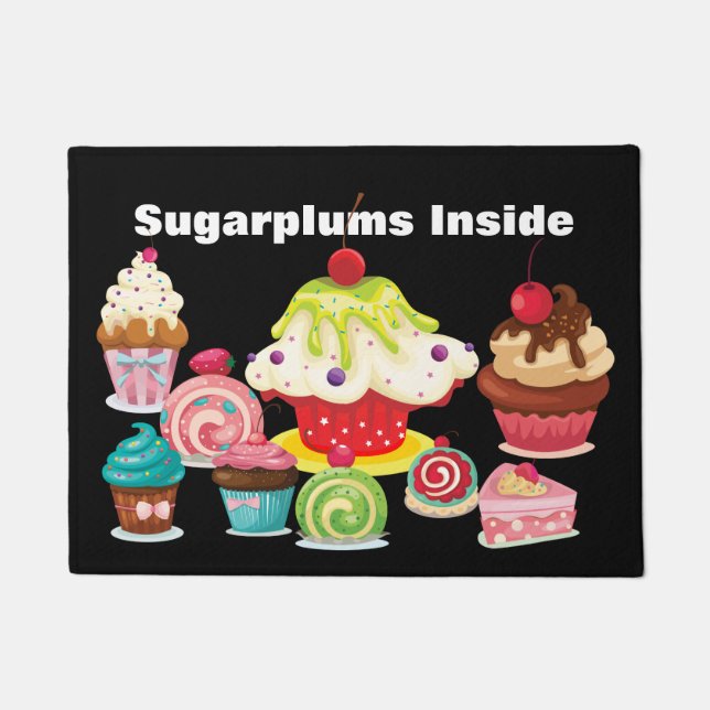 Christmas Sugarplums Doormat (Front)