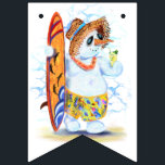 Christmas Summer Snowman Surfer Drinks Fresh Bunting Flags<br><div class="desc">Funny Summer Snowman Surfer Drinks Fresh Cocktail Exotic Holiday Fun Drawing - Choose / Add Your Unique Text / Name / Colour - Make Your Special Gift - Resize and move or remove and add elements / text with customization tool ! Drawing and Design by MIGNED. Please see my other...</div>