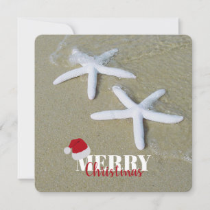 Christmas Summer Starfish Beach Xmas Card