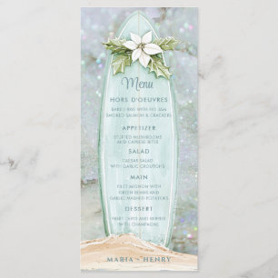 Christmas Surfboard   Winter Beach Glitter Menu