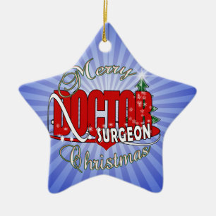 CHRISTMAS SURGEON DOCTOR CERAMIC ORNAMENT