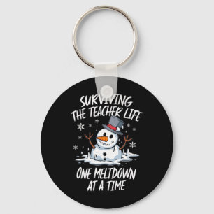 Christmas Surviving Teacher Life Meltdown Xmas Sno Keychain