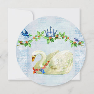 Christmas Swan Card