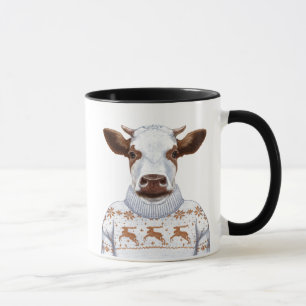 Christmas Sweater Cow Mug