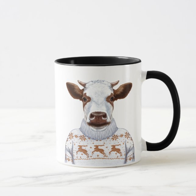 Christmas Sweater Cow Mug (Right)