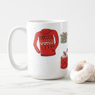 Christmas Sweater, Gift, & Hot Cocoa Coffee Mug