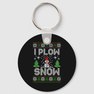 Christmas Sweater I Plow Snow Matching Couples Paj Keychain
