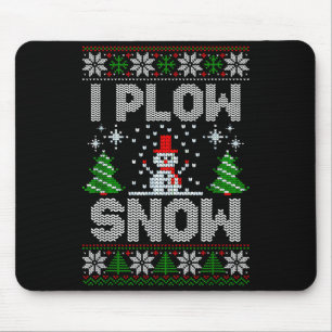 Christmas Sweater I Plow Snow Matching Couples Paj Mouse Pad