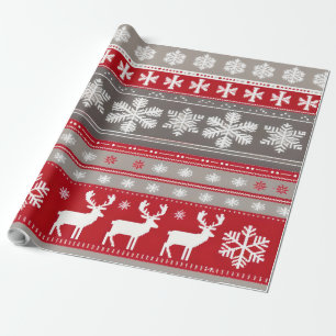 christmas sweater pattern wrapping paper