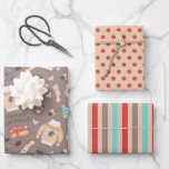 Christmas Sweater Winter Wrapping Paper Set of 3<br><div class="desc">A warm and cozy winter pattern with corresponding stripes and polka dots.</div>