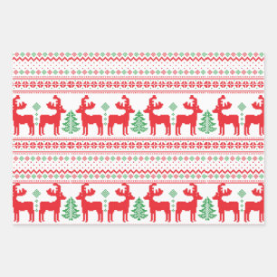 Christmas Sweater Wrapping Paper Sheet