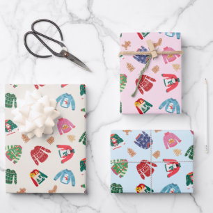 Christmas Sweaters and Gingerbread Cookies  Wrapping Paper Sheet